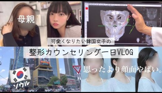 【VLOG】 可愛くなりたい韓国女子の一日中整形カウンセリングする動画🎀