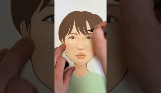 ビフォーアフター#paperdoll #papercraft #artvideo #drawing #create#makeup #美容整形