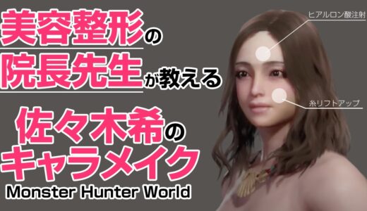 【MHW】美容整形の院長先生が教える佐々木希のキャラメイク！