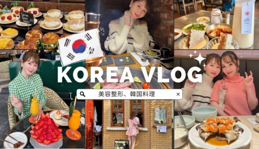 【韓国VLOG】美容整形で小顔になってきた！&美味しすぎる本場韓国料理💖🇰🇷