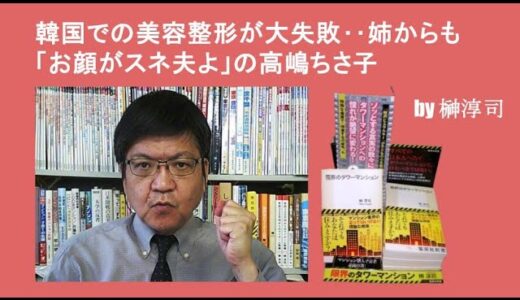 韓国での美容整形が大失敗‥姉からも「お顔がスネ夫よ」の高嶋ちさ子　by榊淳司